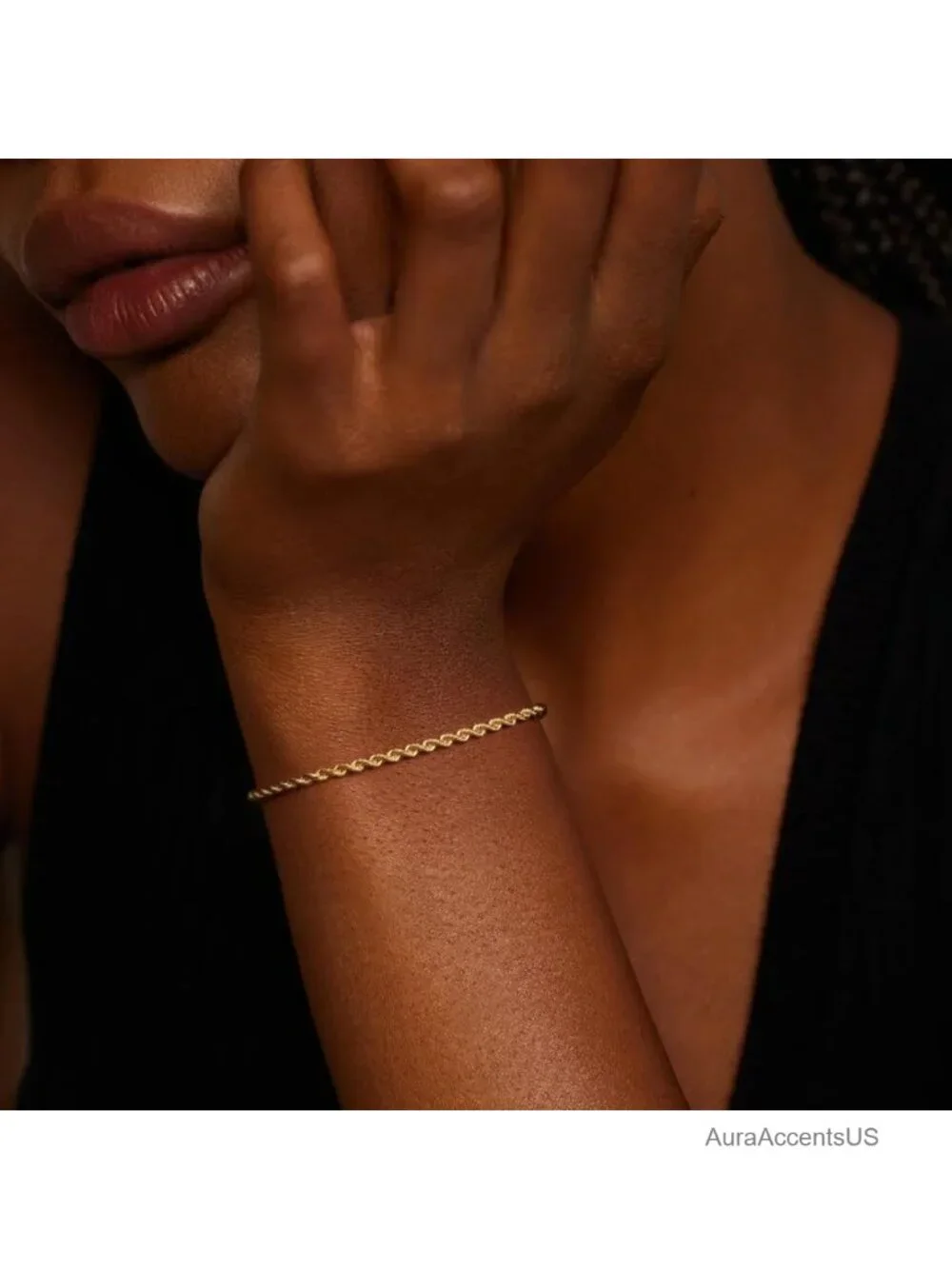 Gold Filled Rope Chain Bracelet - Dainty Stackable 14K for Women & Men,